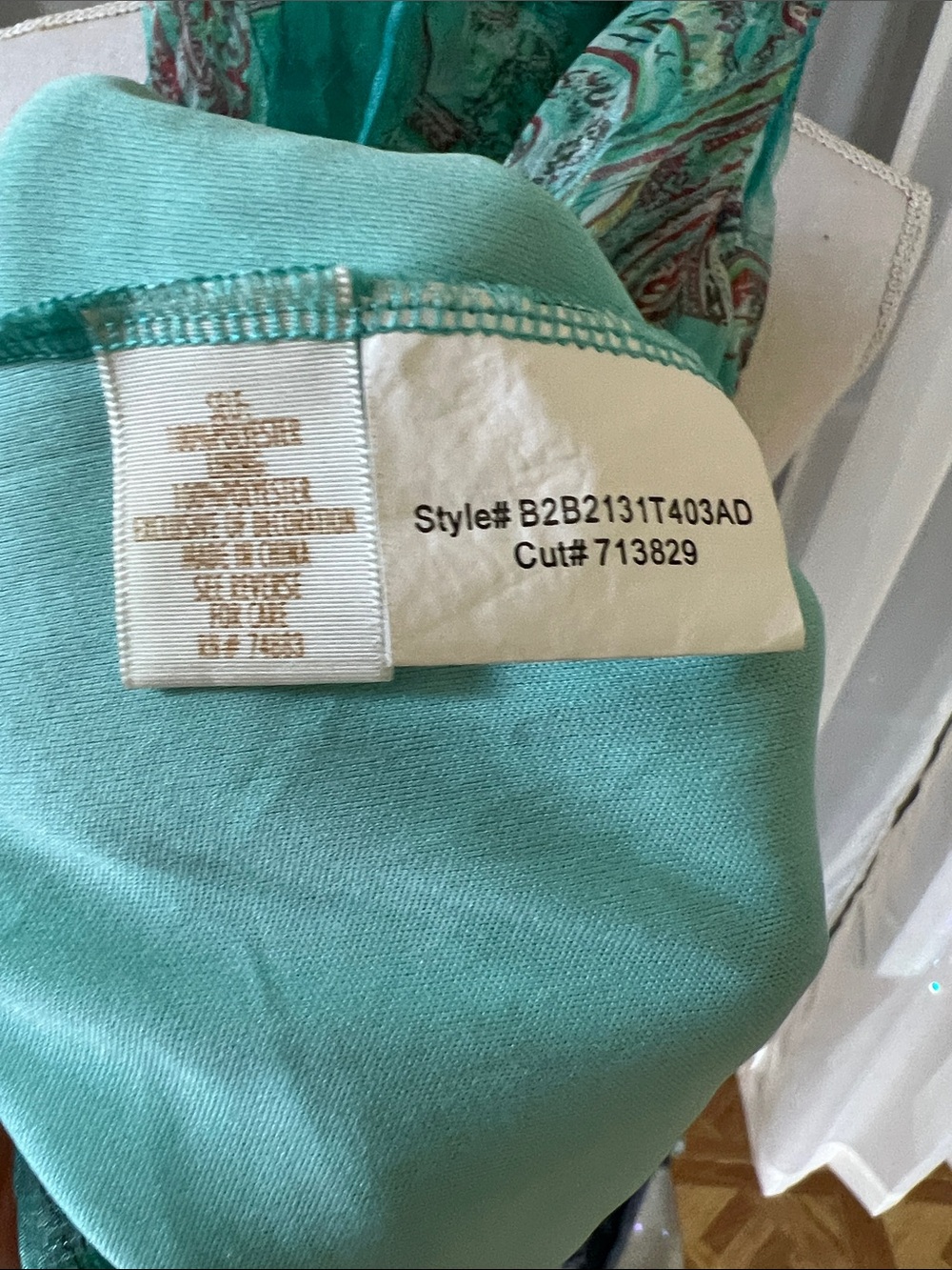 Adiva Turquoise Paisley Halter Tunic Top - Picture 6 of 7